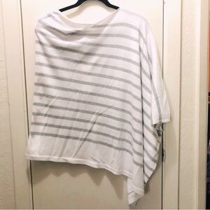 Eileen Fisher Asymmetrical poncho 
Striped pattern